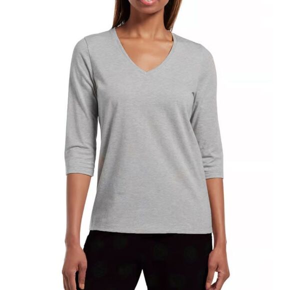 Chico's Charcoal V-Neck Tee - Picture 1 of 5
